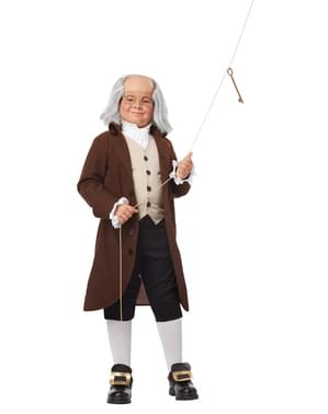 Maskeraddräkt Benjamín Franklin för barn
