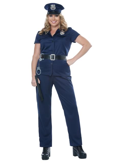 Politie kostuum voor vrouw grote maat