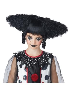 Peruk Terrorclown svart