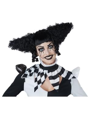 Peruk Terrorclown svart