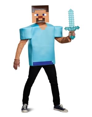 Klassisk Steve kostyme til voksne - Minecraft