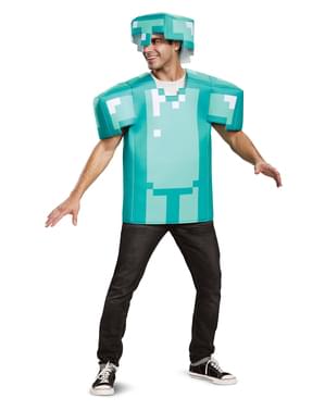 Mavi Zırh Minecraft Yetişkin Kostüm