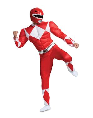 Fato de Power Ranger vermelho para adulto - Power Rangers Mighty Morphin