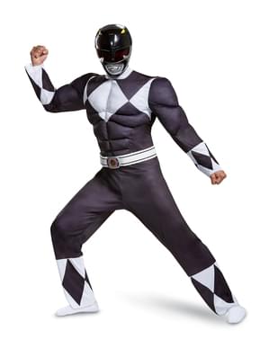 Disfraz de Power Ranger negro para adulto - Power Rangers Mighty Morphin