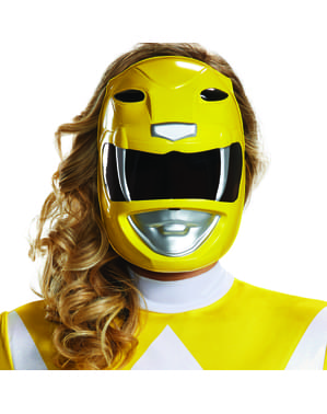 Gul Power Ranger maske til voksne - Power Rangers Mighty Morphin