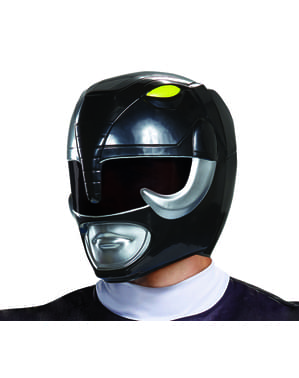 Capacete de Power Ranger preto para adulto - Power Rangers Mighty Morphin