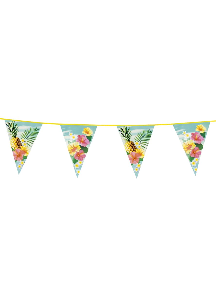 Guirlande fanions fête Hawaï paradis