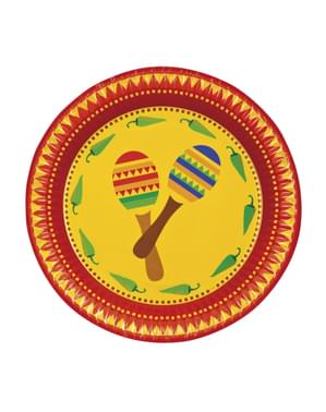 6 assiettes fête mexicaine