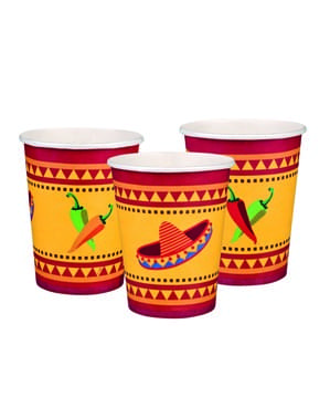 6 copos para festa mexicana