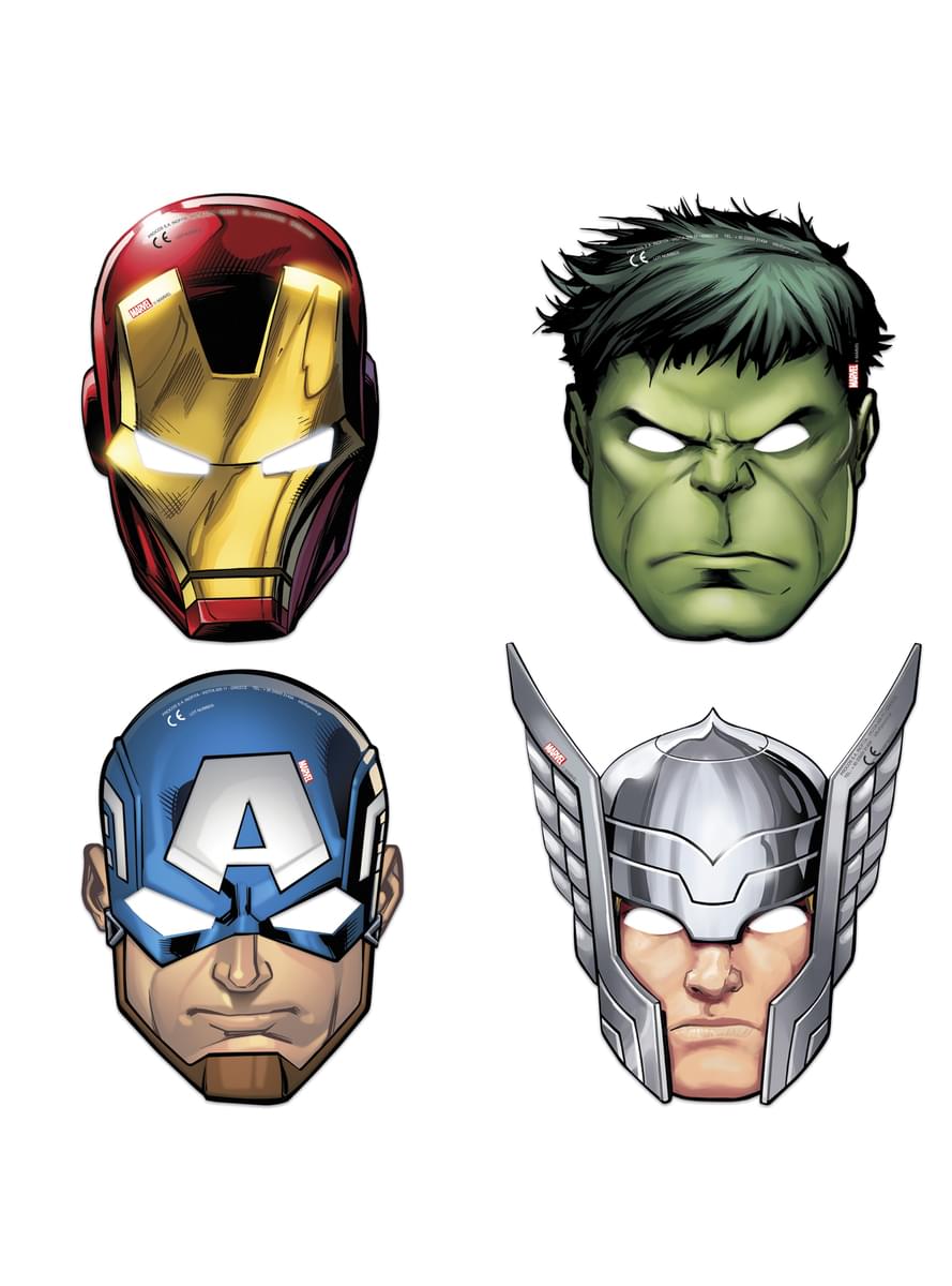 6 Masken Set aus The Avengers