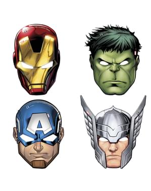 Sett med 6 forskjellige The Imposing Avengers masker