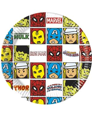 8 kpl setti The Avengers Joukkuevoima -lautasia