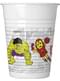 8 The Avengers Team Power plastic cups - Avengers Cartoon