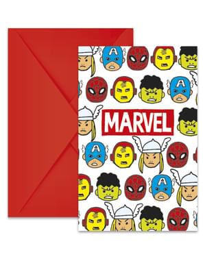 6 inviti The Avengers Squadra del Potere - Avengers Cartoon
