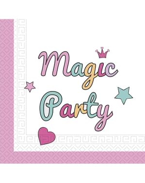 20 guardanapos de Unicórnio Festa Mágica - Magic Party