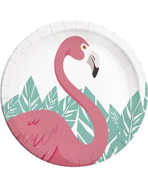 Set 8 piring Flamingo Pink