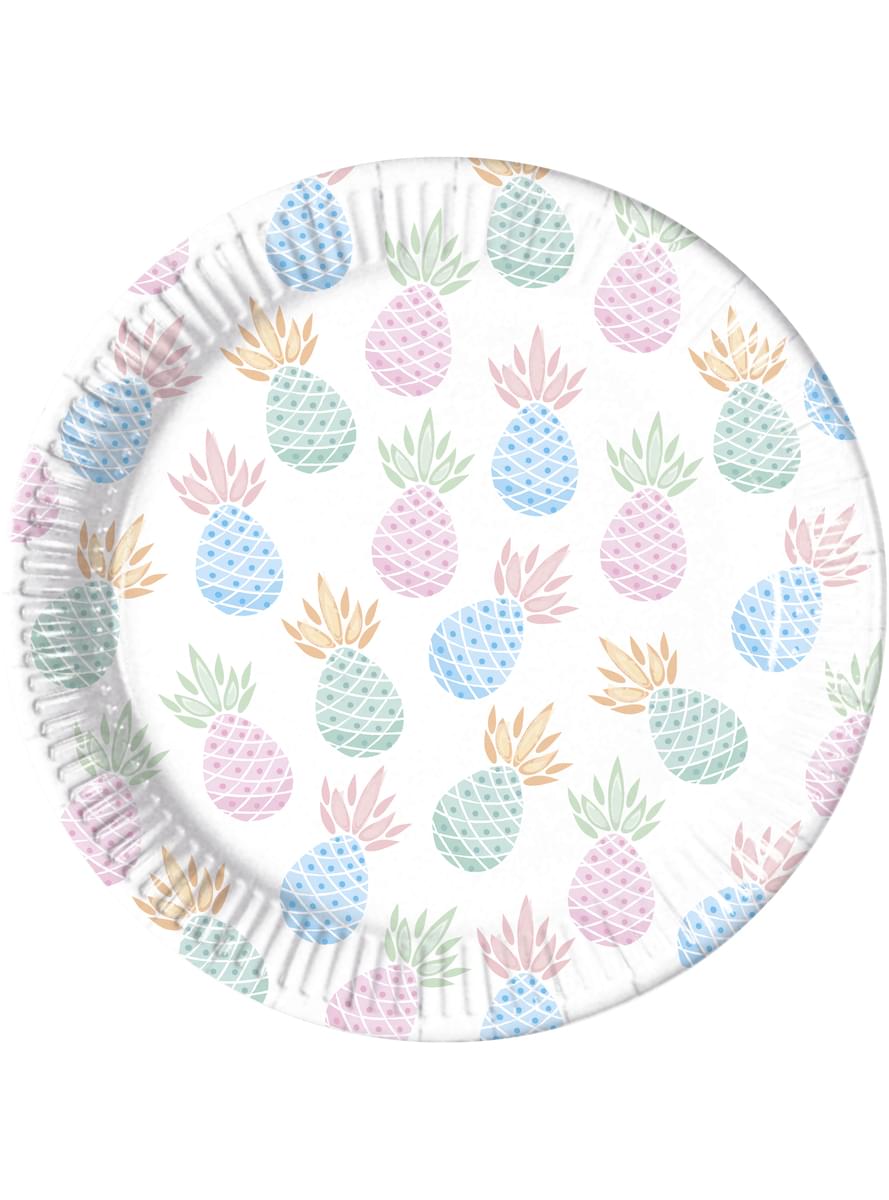 8 pasztell színű ananász lemezeken (23 cm-es) - ananász