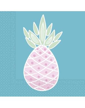 20 guardanapos de ananás cor pastel (33x33cm) - Pineapple