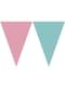Guirlande fanions rose et turquoise
