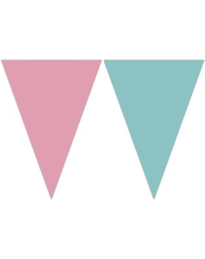 Pink and turquoise banner