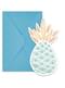 6 Pastel Colour Pineapple invitations - Pineapple