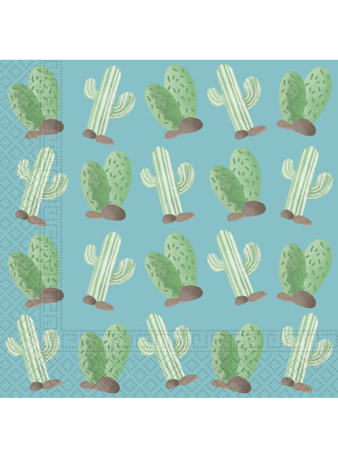 20 servilletas de cactus y llama (33x33 cm)