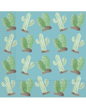 Set 20 servetter kaktus och lama