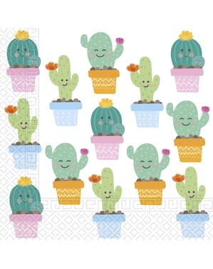 20 Serviettes en papier cactus amusants