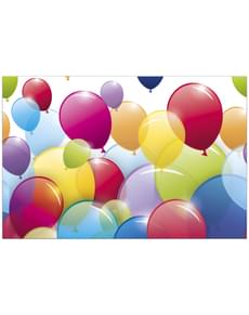 Nappe en plastique ballons arc-en-ciel