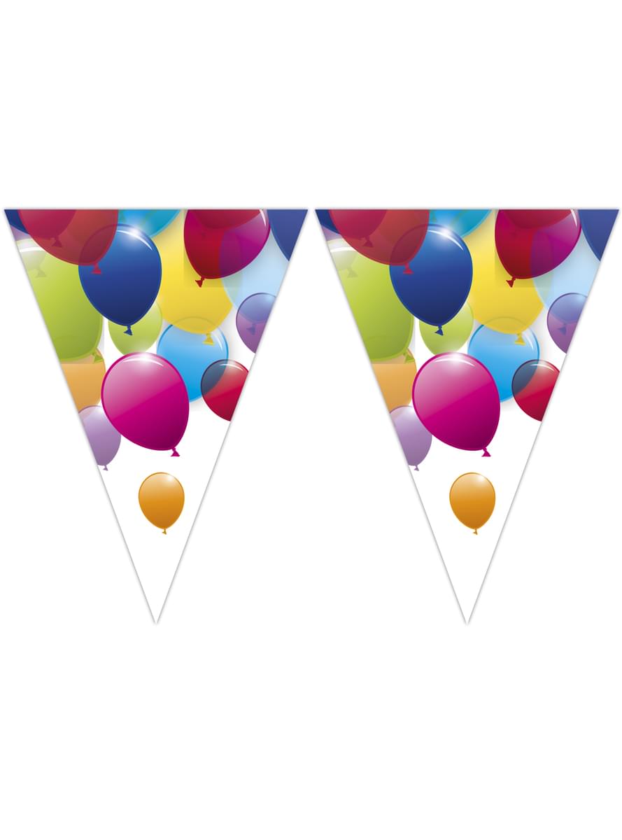 Banderín de globos arcoíris