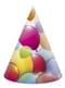 6 gevariëerde papieren Kleurrijke Ballonnen hoedjes