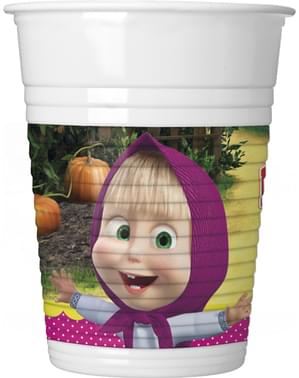 Zestaw 8 kubków Masza i Niedźwiedź