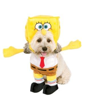 Costum Sponge Bob pentru cățel cu glugă