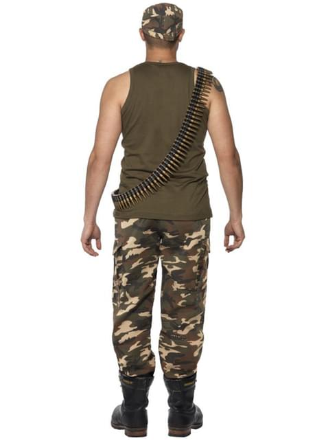 Mens Muscular Soldier Costume