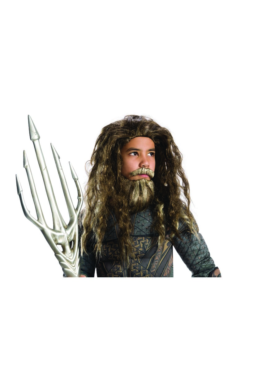 Aquaman פאה עם זקן לבנים - ליגת הצדק
