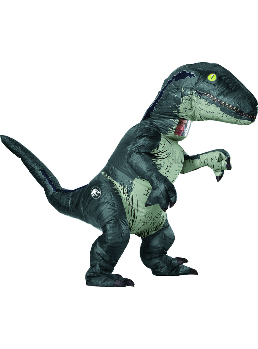 Inflatable Blue the Velociraptor Dinosaur Costume for Adults - Jurassic World