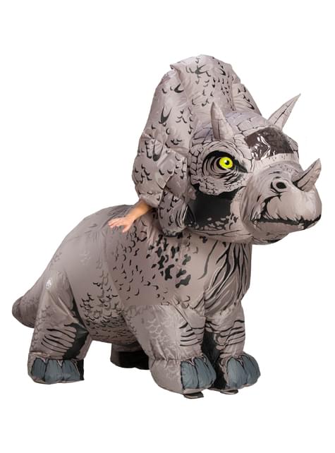 Triceratops enfant Opblaasbaar costume costume dinosaure bleu - costume  gonflable à