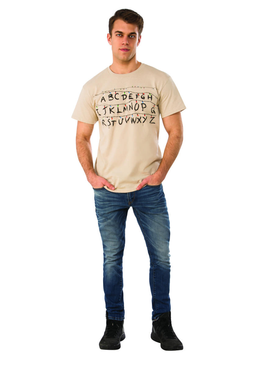 Koszulka alfabet na tablicy - Stranger Things