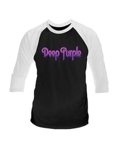 T-shirt Logo manga 3/4 para adulto - Deep Purple
