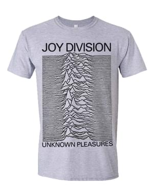 Joy Division Pleasures -T-paita Miehille Harmaana