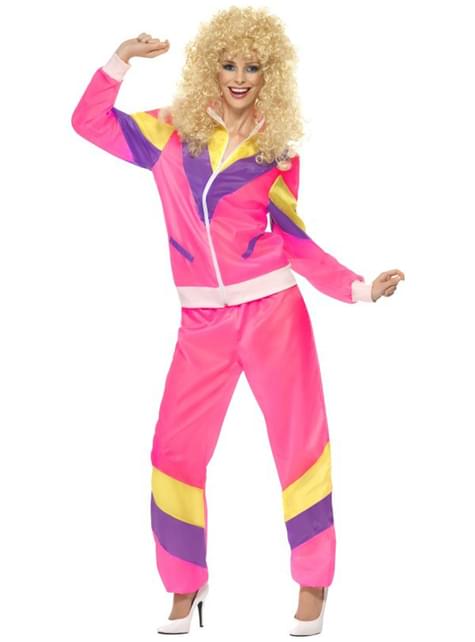 80s Party Girl Ladies Fancy Dress 1980's Neon Retro Dancer Adults Womens  Costume