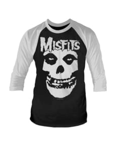 T-shirt Skull manga 3/4 para adulto - Misfits