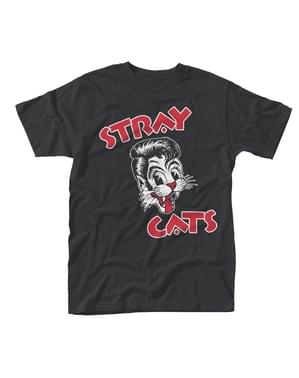 Erkekler için başıboş kedi logosu T-Shirt