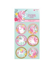 Conjunto de 24 autocolantes de princesa unicórnio