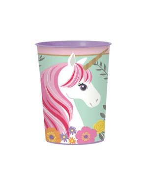 1 vaso reutilizable de plástico duro de unicornio - Pretty Unicorn