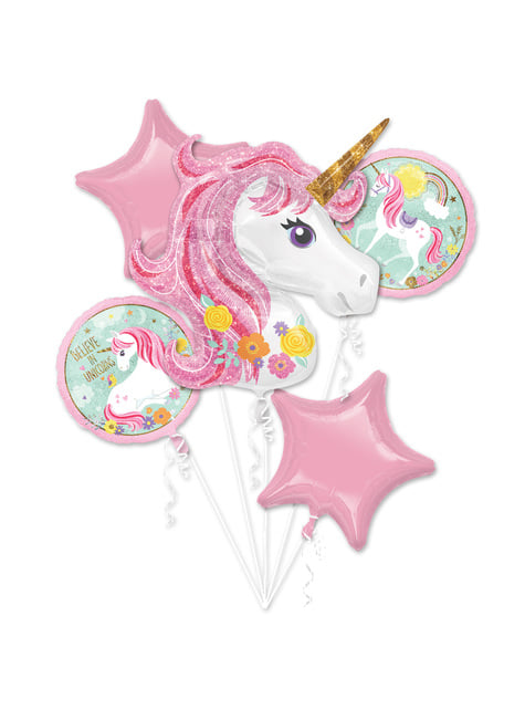 Принцесса Единорог букет из фольгированных шаров