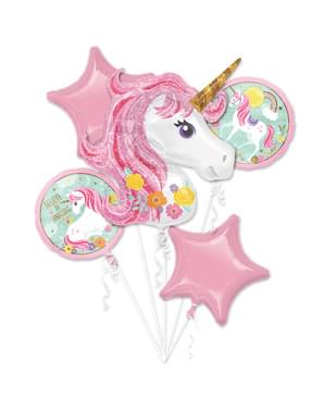 Enhjørning Ballong Bukett - Pretty Unicorn