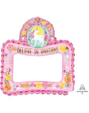 Ramă de Photocall gonflabilă de prințesă unicorn