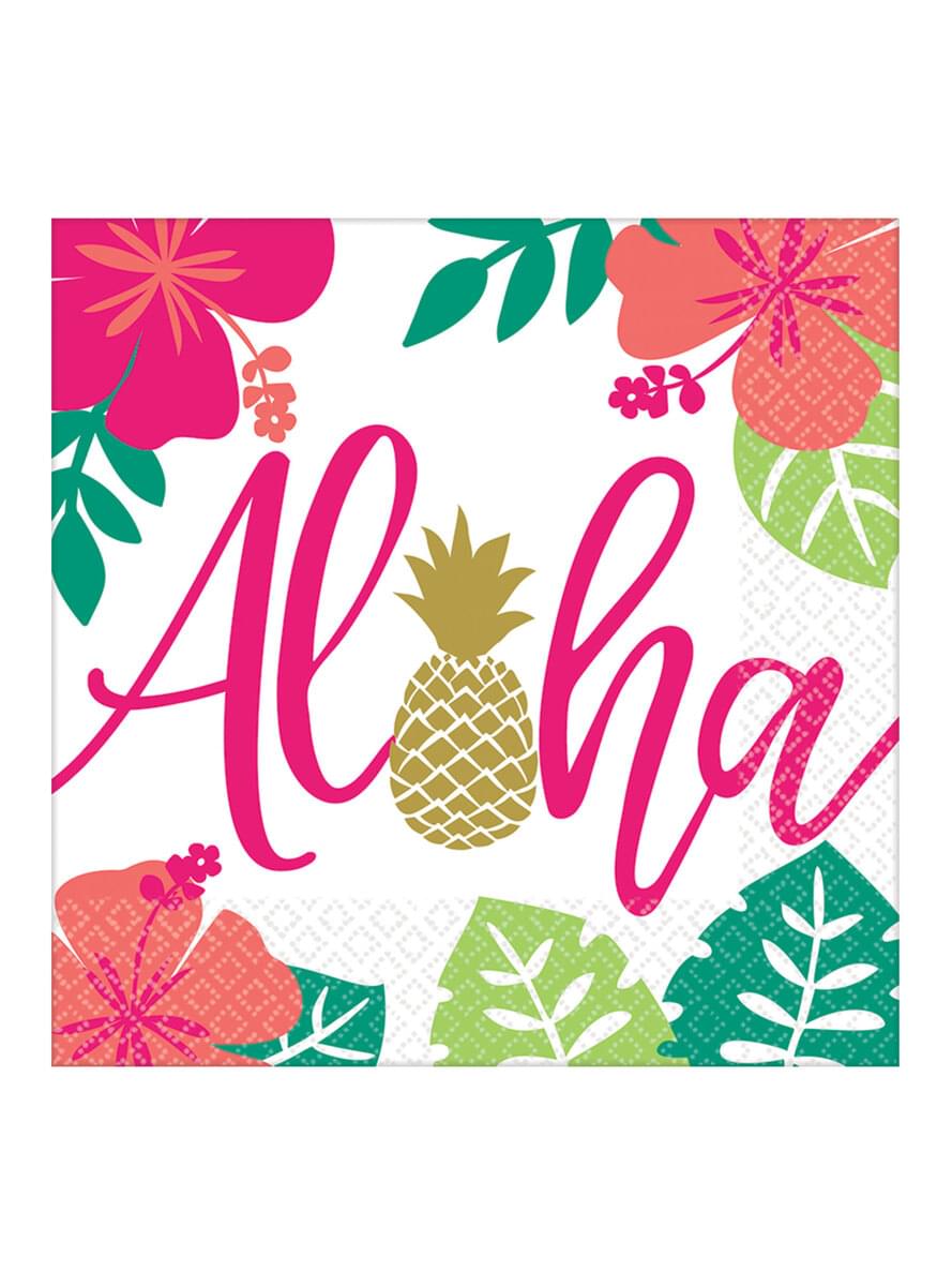 16 aloha servietter