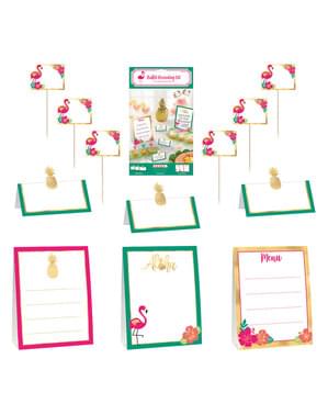 Kit de 12 carteles decorativos para mesa - Aloha